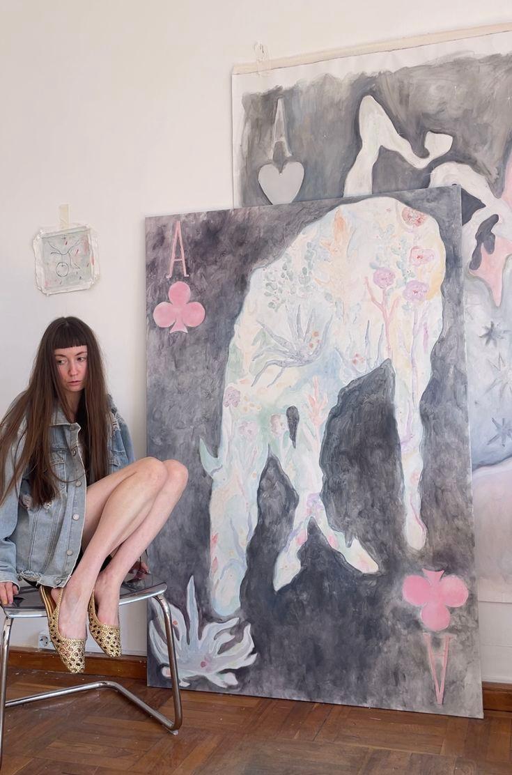 The black horse by Dora Lybak