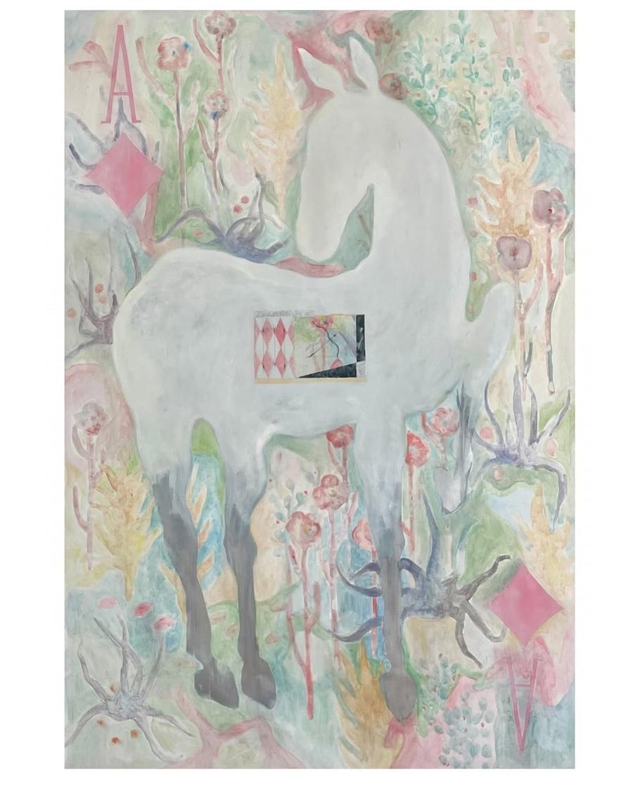 White horse by Dora Lybak