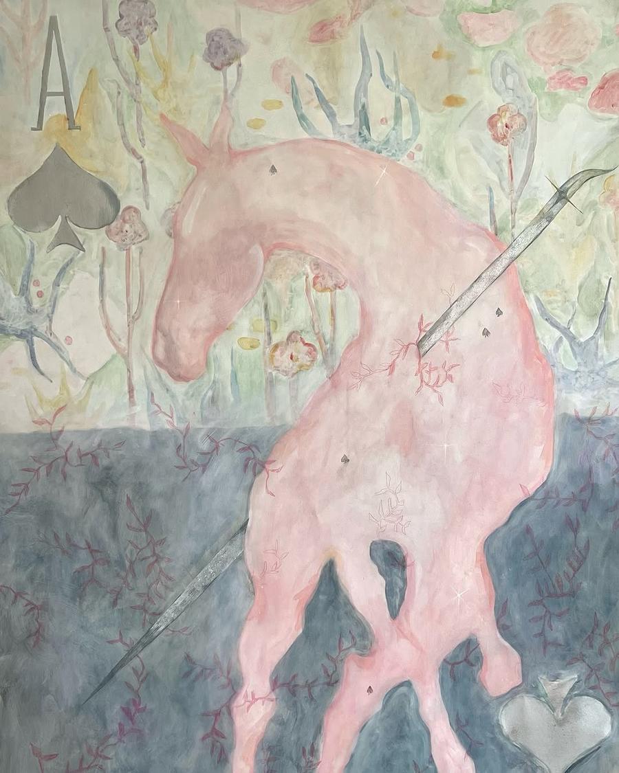 Red horse by Dora Lybak