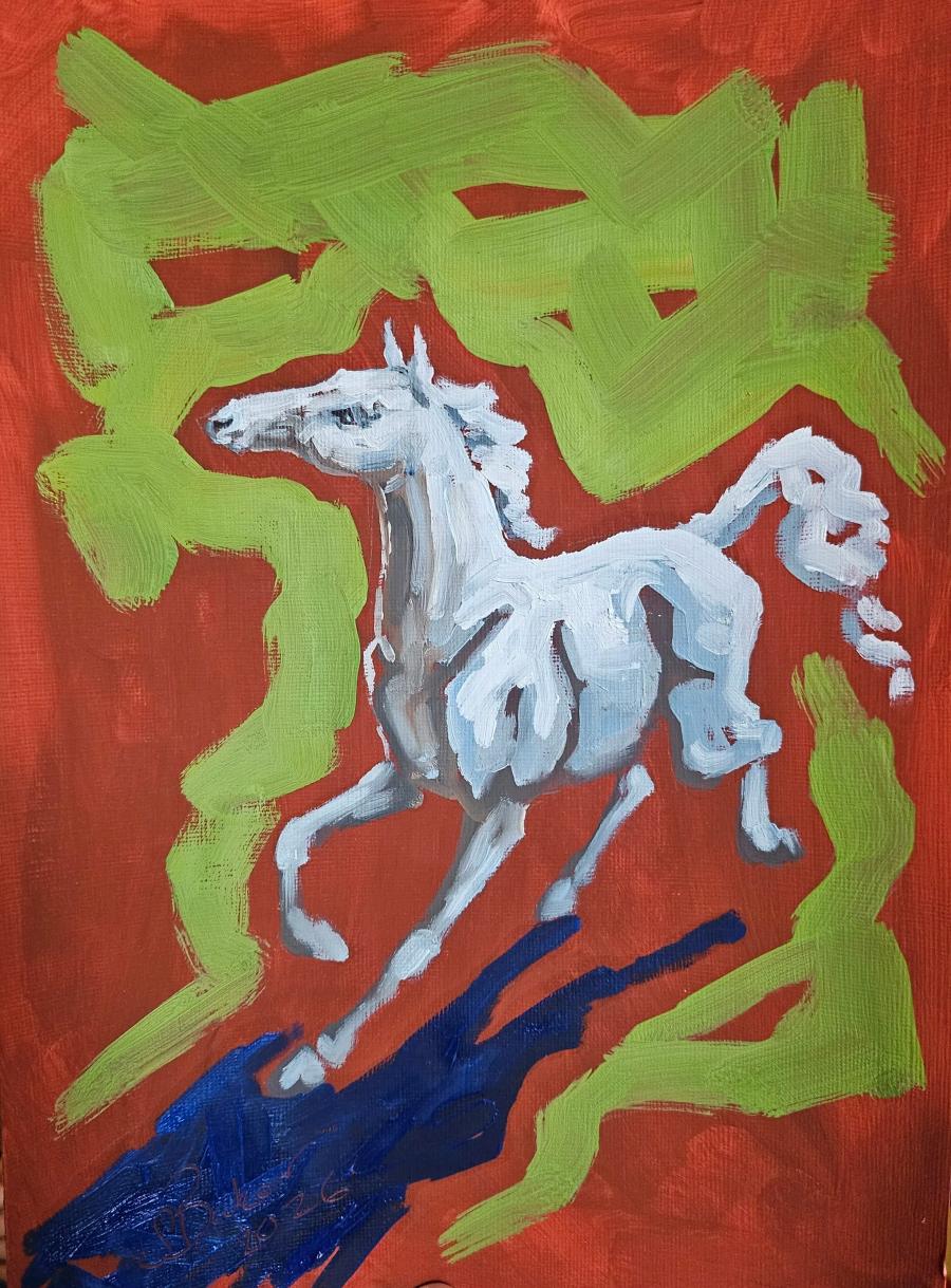 Trotting Horse by Sylvie Baker