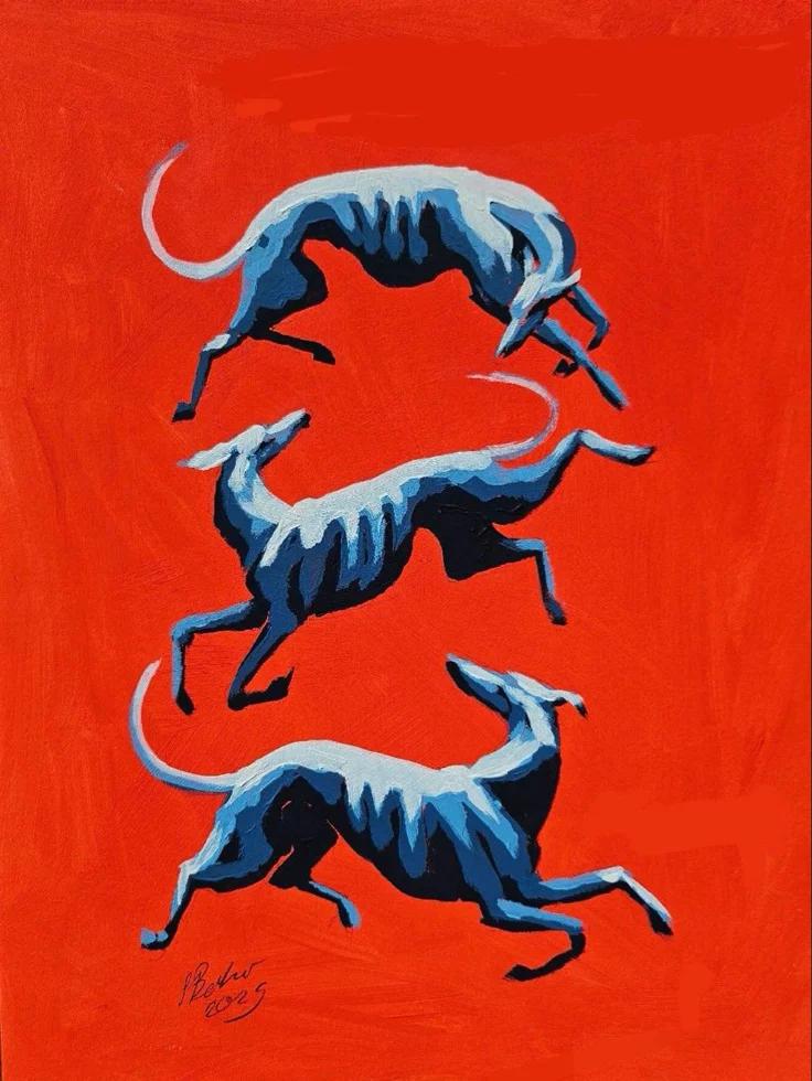 Sighthound Trio 4 by Sylvie Baker
