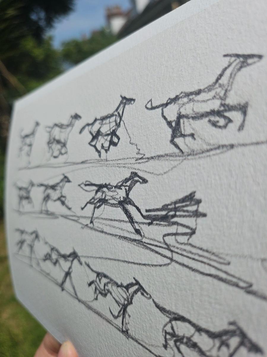 Running Sequence Sketch by Sylvie Baker