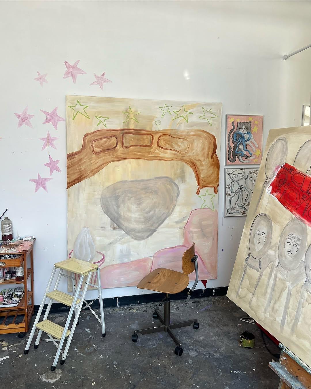 Hot summer nights in the studio — Process scene by Taylor Quitara