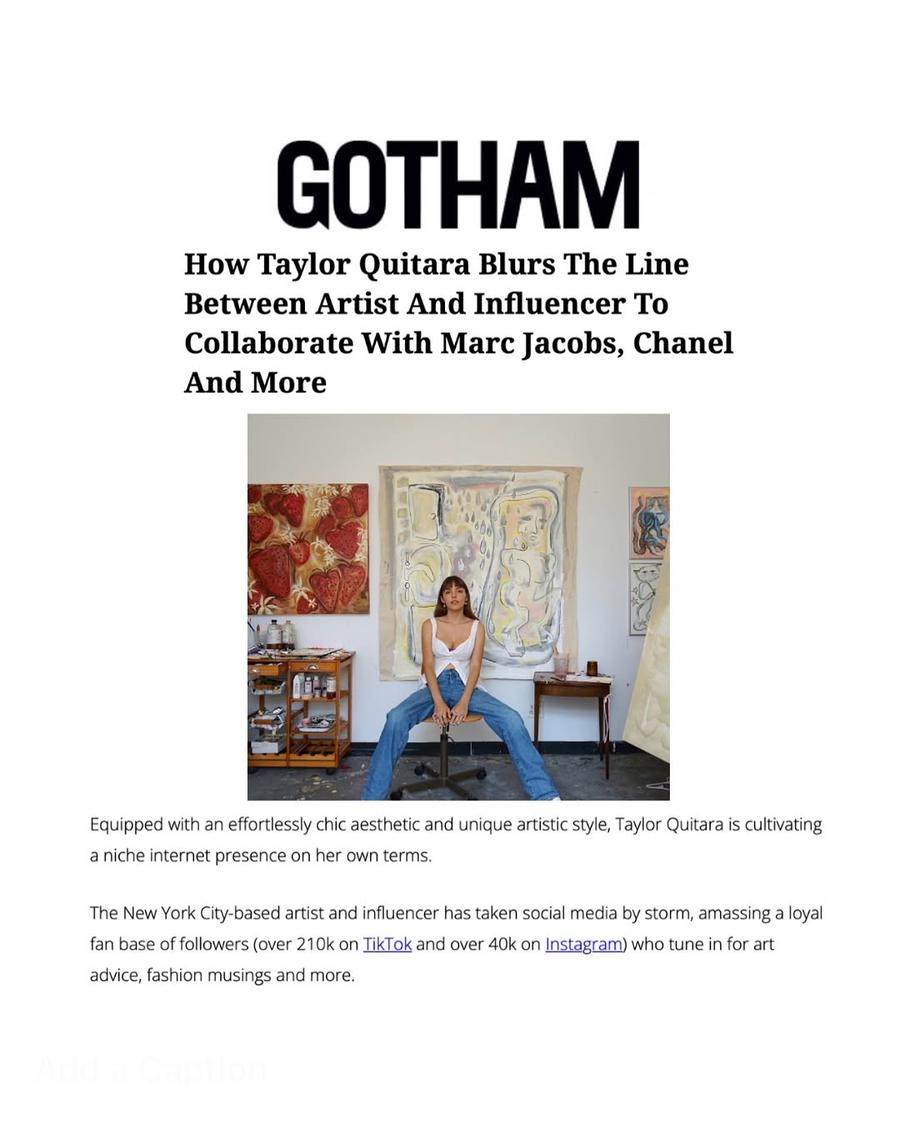 Gotham Magazine, Taylor Quitara by Taylor Quitara