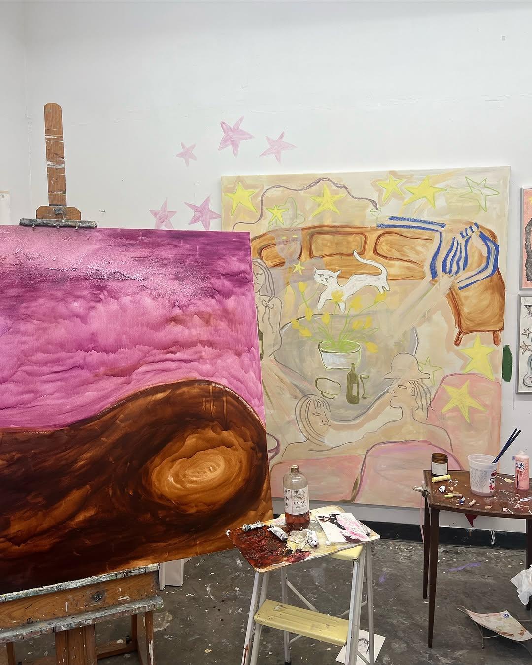 Hot summer nights in the studio — Process scene by Taylor Quitara