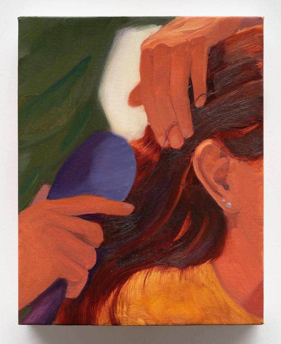 Brushing My Mothers Hair by Caleb Hahne Quintana, 2022